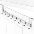 Produktbild: Türgarderobe Edelstahl 304 Hakenleiste Abnehmbar Türhaken mit 8 Haken Türhäng...