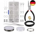Produktbild: Byou Schmuckherstellung Set,Schmuck Basteln Zubehör 912 teiliges Silber Zubehör 