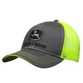 Produktbild: JOHN DEERE HighViz Base Cap Schirmmütze - Grau Neon Gelb mit besticktem Logo!