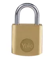 Produktbild: Vorhängeschloss mit Schlüssel, YALE, Messing, 40mm, 3 Schlüssel, Stahlbügel