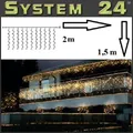 Produktbild: System 24 LED Lichtervorhang 196er extra 2x1,5m warmweiß 491-92 außen