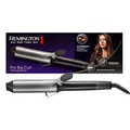 Produktbild: Remington Lockenstab große Locken [38mm] Pro Big Curl (4-facher Schutz, antistatischer Keramik-Turmalin-Beschichtung) Digitales-Display bis 210°C, mit Klemme, natürliche Wellen, Schwarz, CI5538
