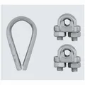 Produktbild: 5 Pack - Cable Clamp Kit, Stainless Steel, 3/32 x 1/8 In. - N100-349