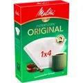 Produktbild: Melitta Original Kaffeefiltertüten Weiß 1 × 4, 100 Stück, klassische Papierfilter für aromatischen Filterkaffee