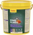 Produktbild: sera Pond Flakes 21 L (3,15kg) | Hauptfutter für Teichfische | ohne Farb- & Konservierungsstoffe | fördert Gesundheit & Wachstum | für Goldfische, Bitterlinge & Jungfische | für sauberes Teichwasser