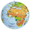 Produktbild: Moses 38076 Aufblasbarer Tierglobus | Wasserball Weltkugel mit Tieren | Zum Spielen im Wasser und an Land | Für Kinder, bunt
