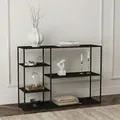 Produktbild: [en.casa] Standregal Isojoki Bücherregal Metallregal Wohnzimmer Schwarz Regal stehend 120 x 35 x 88 cm