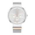 Produktbild: Tommy Hilfiger Multi Zifferblatt Quarz Uhr für Damen mit Silbernes Edelstahl-Mesh-Gliederarmband - 1782537