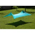 Produktbild: Sonnensegel - 210 X 210 Cm - Uva/b-schutz - Lsf50+ - Für Bis Zu 4 Personen - Mit Sand-ankern - Grün / Strandzelt / Sonnenschutz-dach / Sonnenzelt / Sonnensegel / Strandmuschel / 6819500 - Meister
