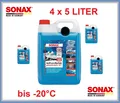 Produktbild: 4 STÜCK 5 Liter SONAX Antifrost Klarsicht Citrusduft gebrauchsfertig bis -20°C