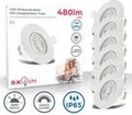 Produktbild: 6x LED Bad Einbaustrahler Leuchten weiß 230V wasserfest IP65 Spots schwenkbar 5W
