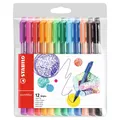 Produktbild: 12 x Stabilo Fasermaler pointMax Filzstifte Permanentmarker  0,8 mm sortiert