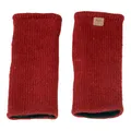 Produktbild: BUDDHA arts&more Pulswärmer Stulpen mit Daumenschlitz 100% Wolle fleecegefüttert Handarbeit Nepal (Rot)