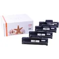 Produktbild: 4er Set TON106A Alternativ Toner Schwarz für HP / W1106A / 4x1.000 Seiten