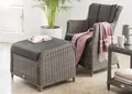 Produktbild: Destiny Balkonset LUNA CASA Sessel + Fußhocker, Polyrattan, vintage grau