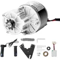 Produktbild: VEVOR 250 W Elektrischer Gleichstrommotor-Bausatz, Leistungsstarker Elektromotor – 24 V 2700 U/min Bürstenmotor mit verbessertem Drehzahlregler, Gasgriff-Bausatz für Go Karts E-Bike Motorrad Roller