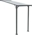 Produktbild: HOME DELUXE - Vordach Haustür CUBIS - Größe: Small - 148 x 150 x 258 cm - Anthrazit, Gestell: Aluminium, inkl. Polycarbonat Platten I Hautürvordach Pultdach Glasvordach