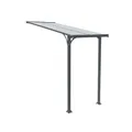 Produktbild: Home Deluxe - Vordach Haustür CUBIS - Größe: Small - 148 x 150 x 258 cm - Anthrazit, Gestell: Aluminium, inkl. Polycarbonat Platten I Hautürvordach Pultdach Glasvordach