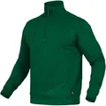 Produktbild: Leibwächter Flex-Line Arbeits Troyer Herren Arbeitspullover mit Reißverschluss – Grün – Gr. S – Half Zip Pullover mit Stehkragen – Baumwolle/Polyester 290g/m²