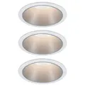 Produktbild: Paulmann LED Einbauleuchte 3-Step-Dim Cole Coin Basisset  IP44 rund 88mm  Coin 3x6W 3x470lm 230V dimmbar 2700K Weiß matt#Silber 93410