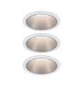 Produktbild: Paulmann 93410 LED Einbauleuchte 3-Step-Dim Cole Coin 3er-Set IP44 Coin 3x6W 3x470lm Weiß/Silber