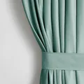 Produktbild: Set Vorhang H 245 x B 140 cm mit Raffhalter 54 x 10 cm Velvet Optik Minze 1 S...