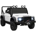 Produktbild: AIYAPLAY Kinder Elektroauto, Land Rover Defender 110 SVX 12V 7Ah Kinderauto mit Fernbedienung, 2 Motor, Kinderfahrzeug mit Softstart, Soft Stopp, 4 Stoßdämpfer, Hupe, MP3, Licht für 3-5 Jahre Weiß