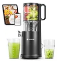 Produktbild: AOBOSI Slow Juicer mit 126 mm XXL-Einfüllöffnung – 1,5 L, 200 W leiser Entsafter mit Rückwärtslauf, Dreifachfilter & Press-Schnecke – Entsafter Gemüse und Obst Testsieger,Schwarz