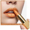 Produktbild: OULAC Lippenstift Metallic Glanz Finish, Orange Glitzer Lippenstift mit Lang Anhaltendem 3D-Glanz, Intensive Farbe, Cremige und Feuchthaltende Formel, Vegan, 4.3g, (19) Persimmons