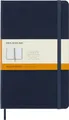 Produktbild: Moleskine Klassisches Notizbuch, Liniertes Notizbuch, Hardcover und Elastischer Verschluss, Saphirblaue Farbe, Großes Format 13 x 21 cm, 240 Seiten