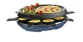 Produktbild: Tefal Colormania Raclette 3-in-1 Raclettegerät für Grill und Pfannkuchen, Antihaftbeschichtung, Easy Plus, 8 Schalen, spülmaschinenfest, 1050 W, Stahlblau RE310401