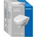 Produktbild: Geberit Wand-WC, Tiefspüler Renova 6/5 l, Set, mit WC-Sitz, weiß
