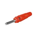 Produktbild: Bananen-Laborstecker rot mit Querloch 4 mm, trittfest WE 1093 R