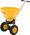 Produktbild: Streuwagen CEMO, Behältervolumen 50 l, Streubreite 1-4 m, Streumenge 6-stufig einstellbar, klappbarer Stützfuß, Schiebegriff höhenverstellbar 128364