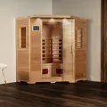 Produktbild: HOME DELUXE Infrarotkabine, für 4 Personen, Fronteinstieg, Keramikstrahler - beige