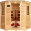 Produktbild: Home Deluxe - Infrarotkabine Redsun Xxl - 150 X 150 Cm Für 4 Personen Infrarotkabine Wärmekabine Infrarotsauna Sauna