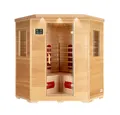 Produktbild: HOME DELUXE Infrarotkabine REDSUN XXL, BxTxH: 150 x 150 x 190 cm, (Komplettset) 8 Hochleistungs-Infrarotstrahler, für 4 Personen l Infrarotsauna
