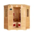 Produktbild: Infrarotkabine Infrarotsaune Wärmekabine Hemlocktanne REDSUN XXL 150x150x190