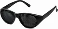 Produktbild: Rasterbrille 415-JGP, schwarzer Rahmen - quadratischer Raster