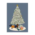 Produktbild: Weihnachtskarte HUND WEIHNACHTSBAUM Postkarte Weihnachten lustig