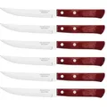 Produktbild: Tramontina STEAK-/PIZZA Messer, 6 Stück, Edelstahl, Holzgriff FSC, spülmaschinenfest