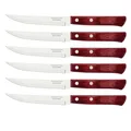 Produktbild: Steakmesser Pizzamesser Set 6-teilig 6 Steakmessern aus Edelstahl Holzgriff r...
