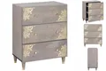 Produktbild: Kommode Sideboard Grau Und Gold 60 X 33.5 X 75 Cm Massivholz Mango