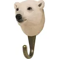 Produktbild: WILDLIFEGARDEN WG4793 Haken Eisbär - Handgeschnitzter Tierhaken aus Holz und Metall - Polartiersammlung
