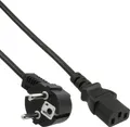 Produktbild: InLine Netzkabel - Schutzk. gew. / Kaltgerätest. C13 links abgew. - 0,5m