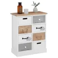 Produktbild: CARO-Möbel Kommode, Weiß, Holz, Recyclingholz, Vintage, 53x64x27 cm, Wohnzimmer, Kommoden & Sideboards, Kommoden