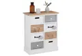 Produktbild: CARO-Möbel Kommode SALVA, Schubladenschrank, Flurkommode mit 8 Schubladen Holz Shabby Chic weiß