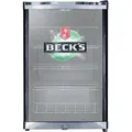 Produktbild: CUBES HC 241 E BECK'S Getränkekühlschrank (115 l, E, 845 mm hoch, Schwarz / Grün)