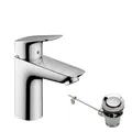 Produktbild: hansgrohe Waschtischarmatur Logis, Wasserhahn Bad mit Auslauf Höhe 100 mm, mit Zugstange, Badarmatur wassersparend, Chrom