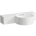 Produktbild: LAUFEN Val Handwaschbecken H8152844001091 55x31,5cm, Ablage links, mit Überlauf, ohne Hahnloch, weiß LCC